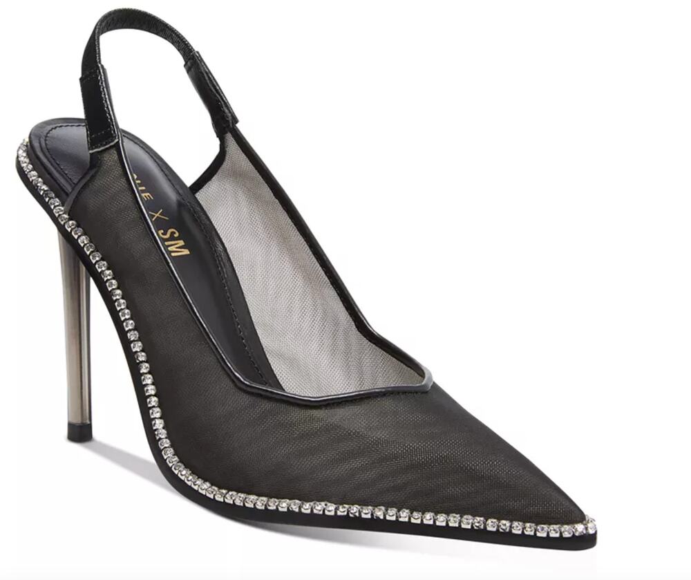NWOT new Winnie Harlow X SM Rhinestone Slingback Heels size 10M